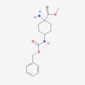 Methyl 1-amino-4-{[(benzyloxy)carbonyl]amino}cyclohexane-1-carboxylate