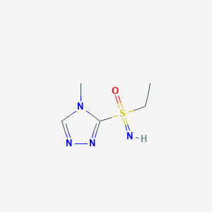 molecular formula C5H10N4OS B13233411 Ethyl(imino)(4-methyl-4H-1,2,4-triazol-3-yl)-lambda6-sulfanone 