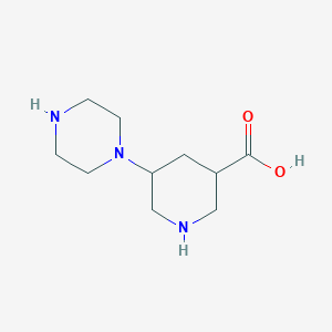 5-(Piperazin-1-yl)piperidine-3-carboxylic acid