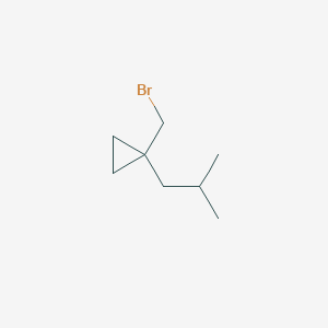 molecular formula C8H15Br B13233459 1-(Bromomethyl)-1-(2-methylpropyl)cyclopropane 