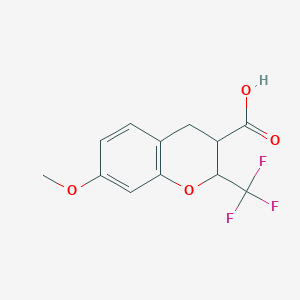 7-Methoxy-2-(trifluoromethyl)-3,4-dihydro-2H-1-benzopyran-3-carboxylic acid