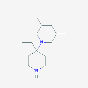 molecular formula C14H28N2 B13233500 1-(4-Ethylpiperidin-4-yl)-3,5-dimethylpiperidine 