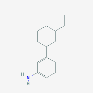 molecular formula C14H21N B13233512 3-(3-Ethylcyclohexyl)aniline 