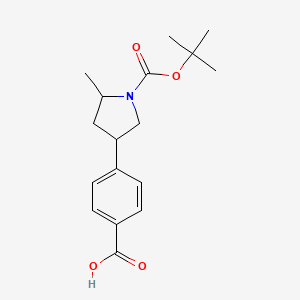 4-{1-[(Tert-butoxy)carbonyl]-5-methylpyrrolidin-3-yl}benzoic acid