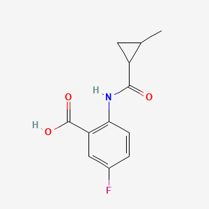 5-Fluoro-2-{[(2-methylcyclopropyl)carbonyl]amino}benzoic acid