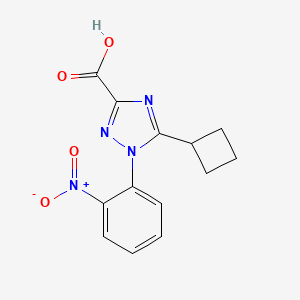 5-Cyclobutyl-1-(2-nitrophenyl)-1H-1,2,4-triazole-3-carboxylic acid