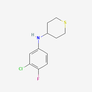 N-(3-chloro-4-fluorophenyl)thian-4-amine