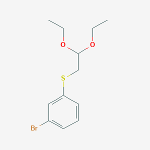 molecular formula C12H17BrO2S B1323373 (3-Bromophenyl)(2,2-diethoxyethyl)sulfane CAS No. 17347-29-4