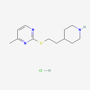 4-Methyl-2-{[2-(piperidin-4-yl)ethyl]sulfanyl}pyrimidine hydrochloride