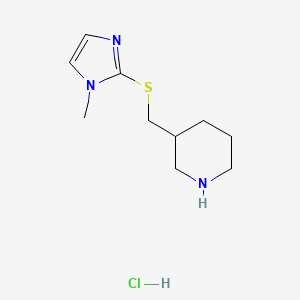 3-{[(1-methyl-1H-imidazol-2-yl)sulfanyl]methyl}piperidine hydrochloride