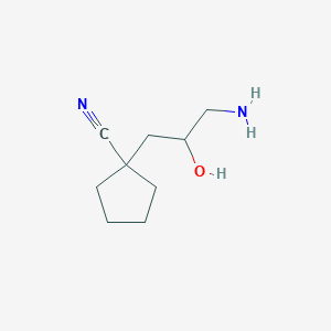 1-(3-Amino-2-hydroxypropyl)cyclopentane-1-carbonitrile