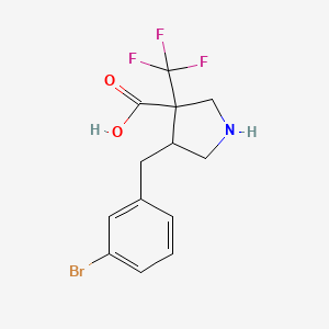 4-[(3-Bromophenyl)methyl]-3-(trifluoromethyl)pyrrolidine-3-carboxylic acid