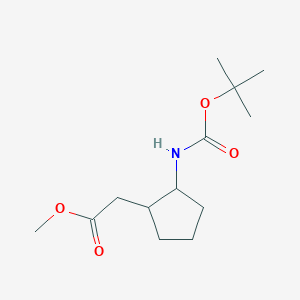 Methyl 2-(2-{[(tert-butoxy)carbonyl]amino}cyclopentyl)acetate