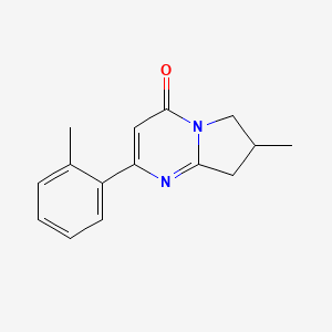 7-Methyl-2-(2-methylphenyl)-4H,6H,7H,8H-pyrrolo[1,2-a]pyrimidin-4-one