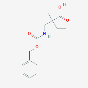 2-(([(Benzyloxy)carbonyl]amino)methyl)-2-ethylbutanoic acid