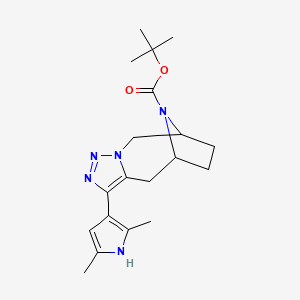 tert-Butyl 6-(2,5-dimethyl-1H-pyrrol-3-yl)-3,4,5,12-tetraazatricyclo[7.2.1.0,3,7]dodeca-4,6-diene-12-carboxylate