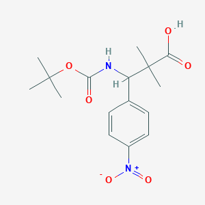 3-{[(Tert-butoxy)carbonyl]amino}-2,2-dimethyl-3-(4-nitrophenyl)propanoic acid