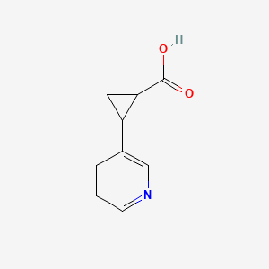 molecular formula C9H9NO2 B1323416 2-(Pyridin-3-yl)cyclopropane-1-carboxylic acid CAS No. 1017553-74-0
