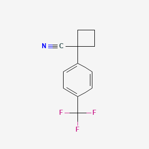 molecular formula C12H10F3N B1323418 1-(4-(Trifluoromethyl)phenyl)cyclobutanecarbonitrile CAS No. 29786-44-5