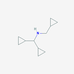 molecular formula C11H19N B13234208 (Cyclopropylmethyl)(dicyclopropylmethyl)amine 