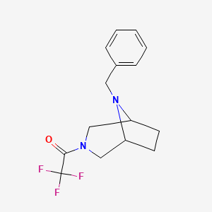 molecular formula C15H17F3N2O B1323421 1-(8-Benzyl-3,8-diazabicyclo[3.2.1]octan-3-yl)-2,2,2-trifluoroethanone CAS No. 824982-18-5