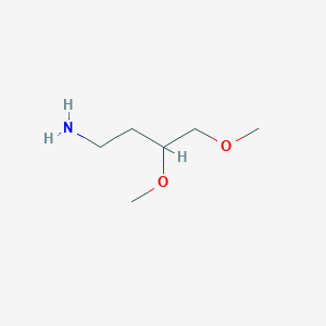 molecular formula C6H15NO2 B13234217 3,4-Dimethoxybutan-1-amine 