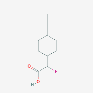 molecular formula C12H21FO2 B13234257 2-(4-Tert-butylcyclohexyl)-2-fluoroacetic acid 