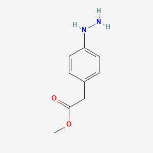 molecular formula C9H12N2O2 B13234288 Methyl 2-(4-hydrazinylphenyl)acetate 