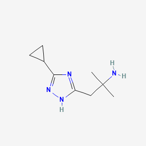 1-(5-Cyclopropyl-1H-1,2,4-triazol-3-yl)-2-methylpropan-2-amine