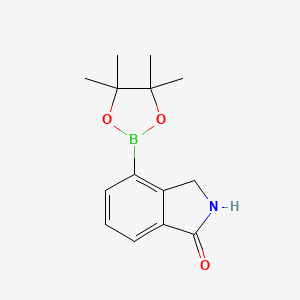 molecular formula C14H18BNO3 B1323435 4-(4,4,5,5-四甲基-1,3,2-二氧杂硼烷-2-基)异吲哚啉-1-酮 CAS No. 765948-78-5
