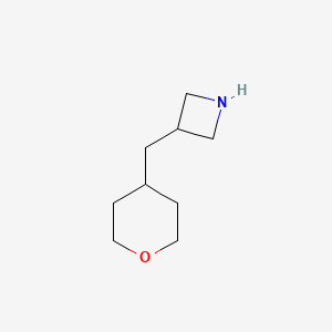 molecular formula C9H17NO B13234359 3-[(Oxan-4-yl)methyl]azetidine 