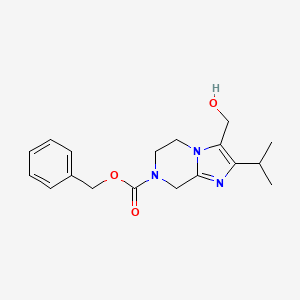 Benzyl 3-(hydroxymethyl)-2-(propan-2-yl)-5H,6H,7H,8H-imidazo[1,2-a]pyrazine-7-carboxylate