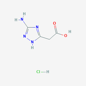 molecular formula C4H7ClN4O2 B13234371 2-(5-Amino-1h-1,2,4-triazol-3-yl)acetic acid hydrochloride 