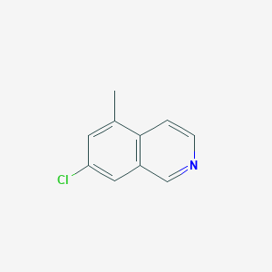 molecular formula C10H8ClN B13234409 7-Chloro-5-methylisoquinoline 