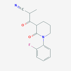 3-[1-(2-Fluorophenyl)-2-oxopiperidin-3-yl]-2-methyl-3-oxopropanenitrile