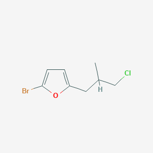 2-Bromo-5-(3-chloro-2-methylpropyl)furan