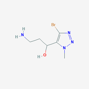 3-Amino-1-(4-bromo-1-methyl-1H-1,2,3-triazol-5-yl)propan-1-ol