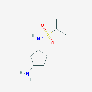 molecular formula C8H18N2O2S B13234529 N-(3-Aminocyclopentyl)propane-2-sulfonamide 