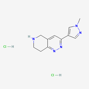 1-Methyl-4-{5H,6H,7H,8H-pyrido[4,3-c]pyridazin-3-yl}-1H-pyrazole dihydrochloride