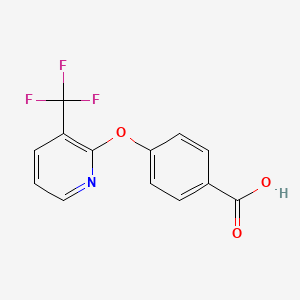 molecular formula C13H8F3NO3 B1323455 4-{[3-(三氟甲基)吡啶-2-基]氧基}苯甲酸 CAS No. 869109-12-6