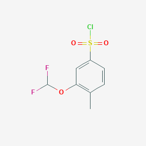 3-(Difluoromethoxy)-4-methylbenzene-1-sulfonyl chloride