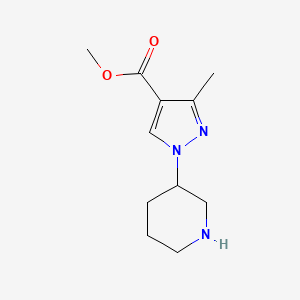 Methyl 3-methyl-1-(piperidin-3-yl)-1H-pyrazole-4-carboxylate