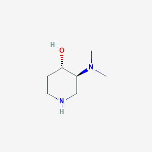 molecular formula C7H16N2O B13234619 (3S,4S)-3-(Dimethylamino)piperidin-4-ol 