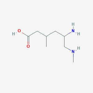 5-Amino-3-methyl-6-(methylamino)hexanoic acid