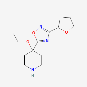 4-Ethoxy-4-[3-(oxolan-2-yl)-1,2,4-oxadiazol-5-yl]piperidine