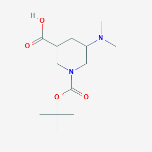 1-[(tert-Butoxy)carbonyl]-5-(dimethylamino)piperidine-3-carboxylic acid