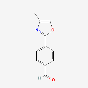 molecular formula C11H9NO2 B13234640 4-(4-Methyl-1,3-oxazol-2-yl)benzaldehyde 