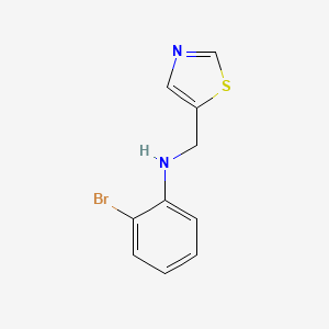 molecular formula C10H9BrN2S B13234641 2-Bromo-N-(thiazol-5-ylmethyl)aniline 