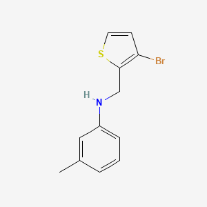 N-[(3-bromothiophen-2-yl)methyl]-3-methylaniline