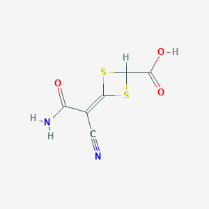 4-(2-Amino-1-cyano-2-oxoethylidene)-1,3-dithietane-2-carboxylic acid